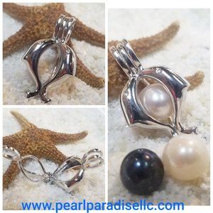 Double Dolphin Cage Pendant
